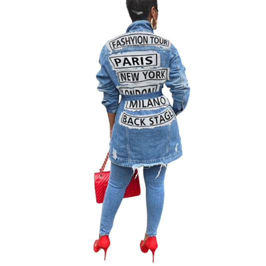 Graphic Denim Jacket
