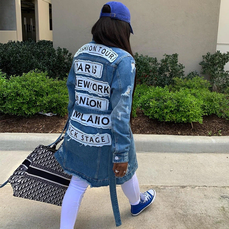 Graphic Denim Jacket