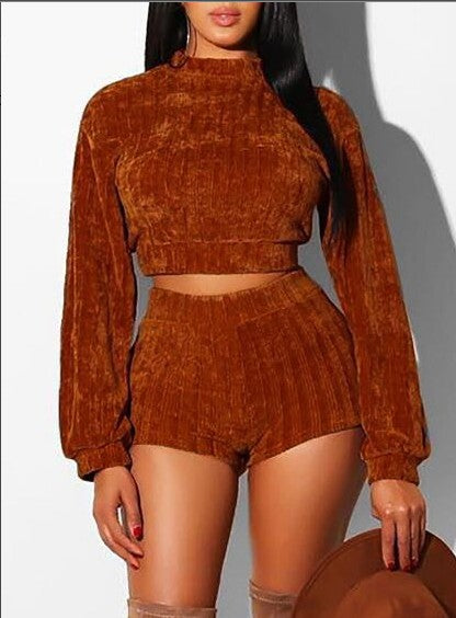 Corduroy Shorts Set