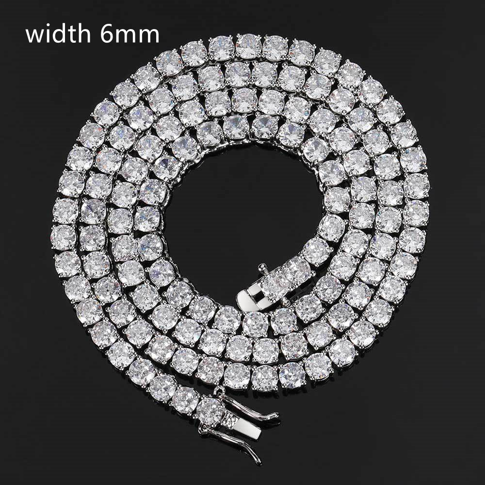 Tennis Necklace in Gold or Platinum