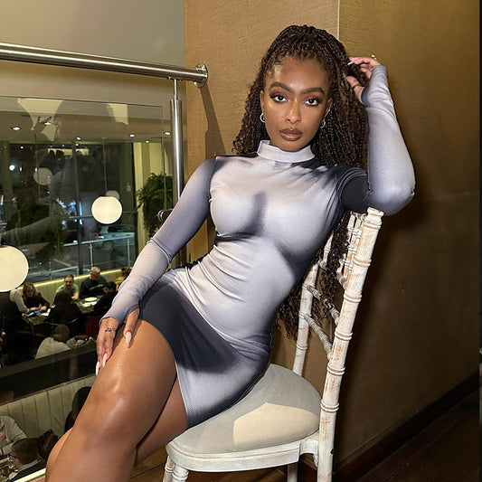 Body Print Mini Dress
