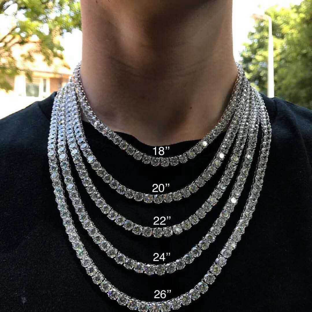 Tennis Necklace in Gold or Platinum