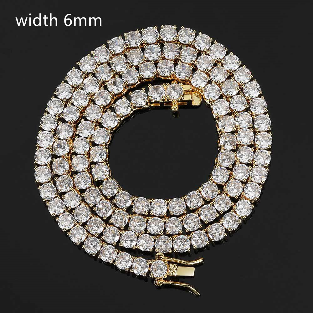 Tennis Necklace in Gold or Platinum