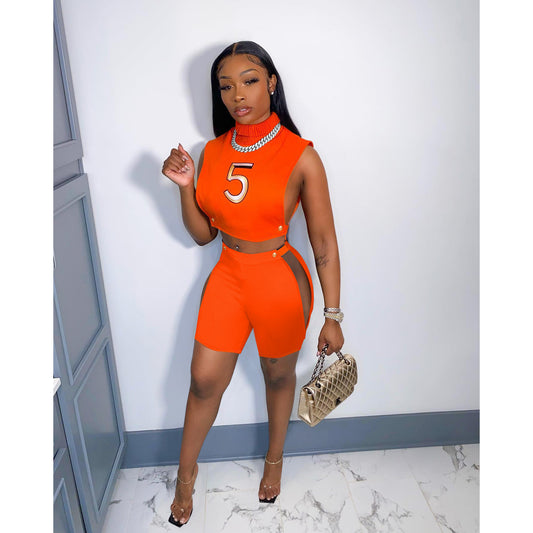 Sleeveless Turtleneck Set