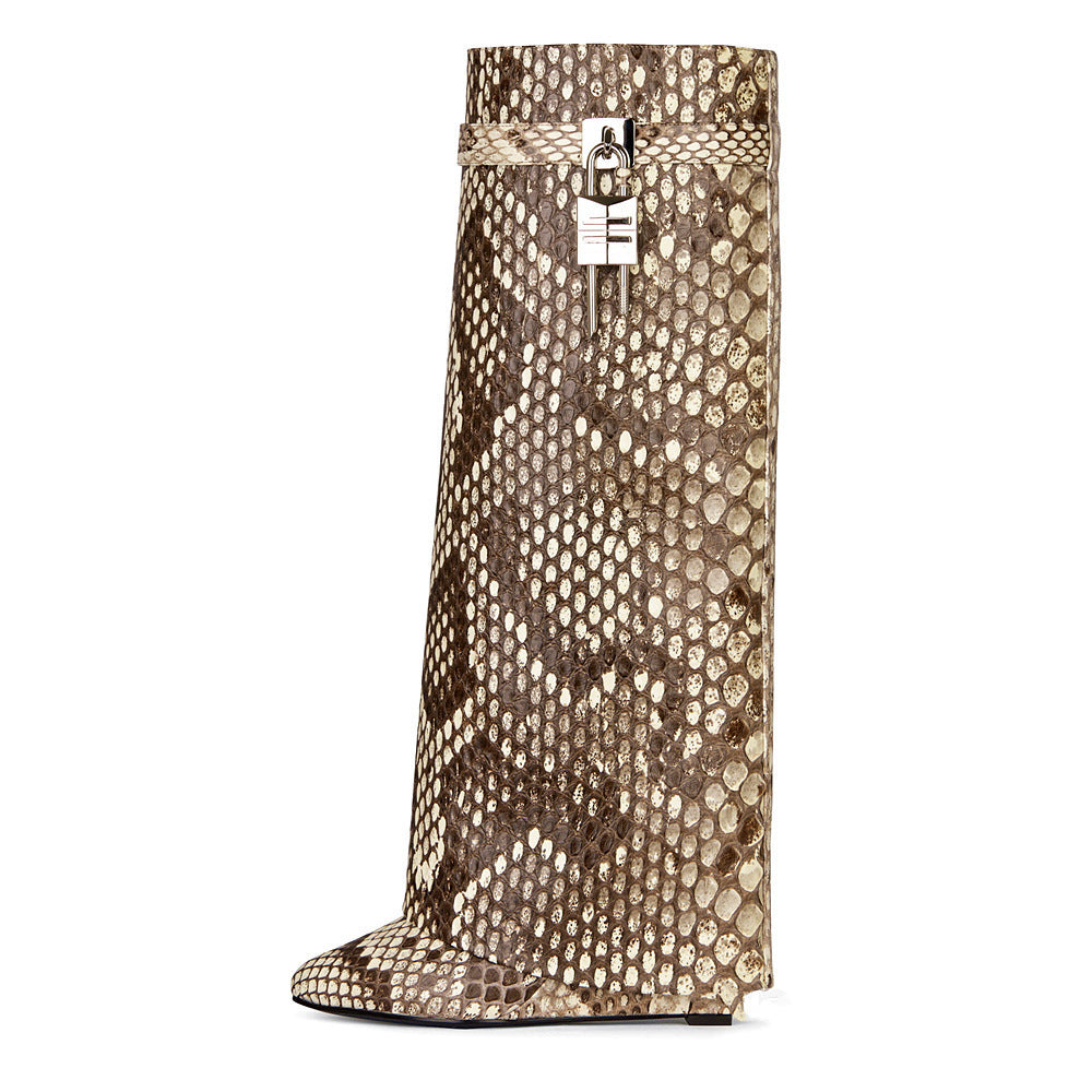 Tall Padlock Boots