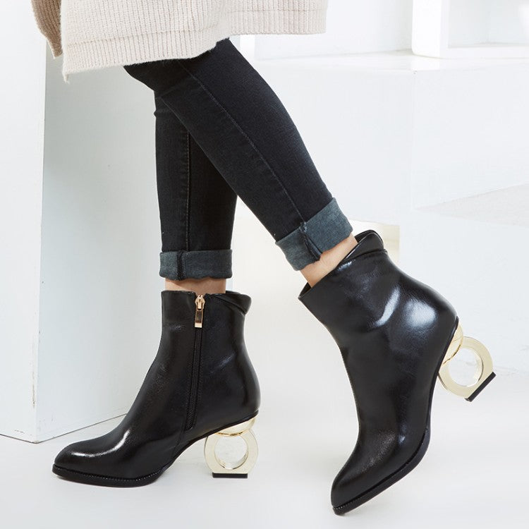 Ring Heel Ankle Boots
