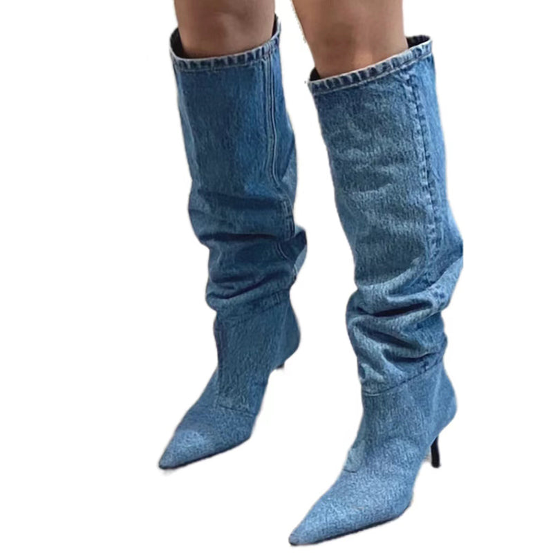 Denim Boots