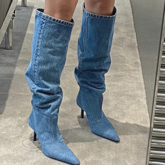 Denim Boots