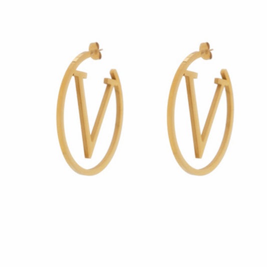 V Hoop Earrings