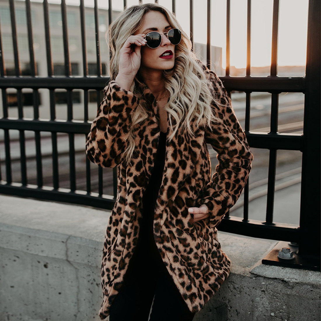 Leopard Faux Fur Jacket