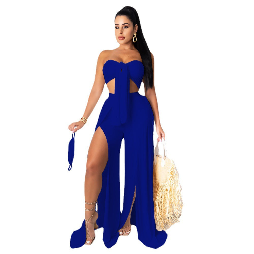 Tie Front Pants Set