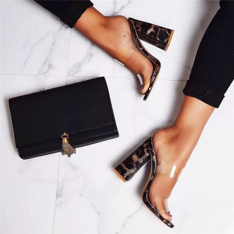 Square High Heel Sandals