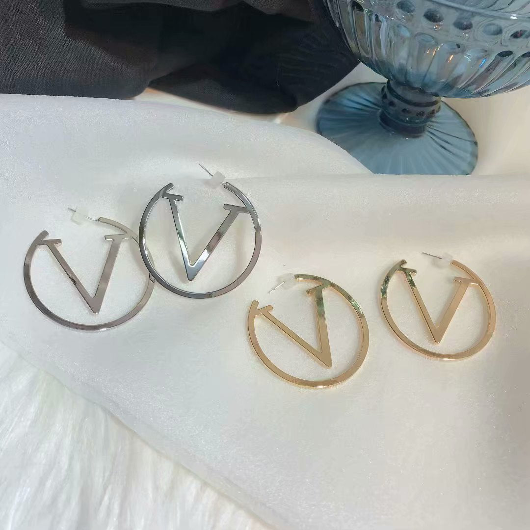 V Hoop Earrings