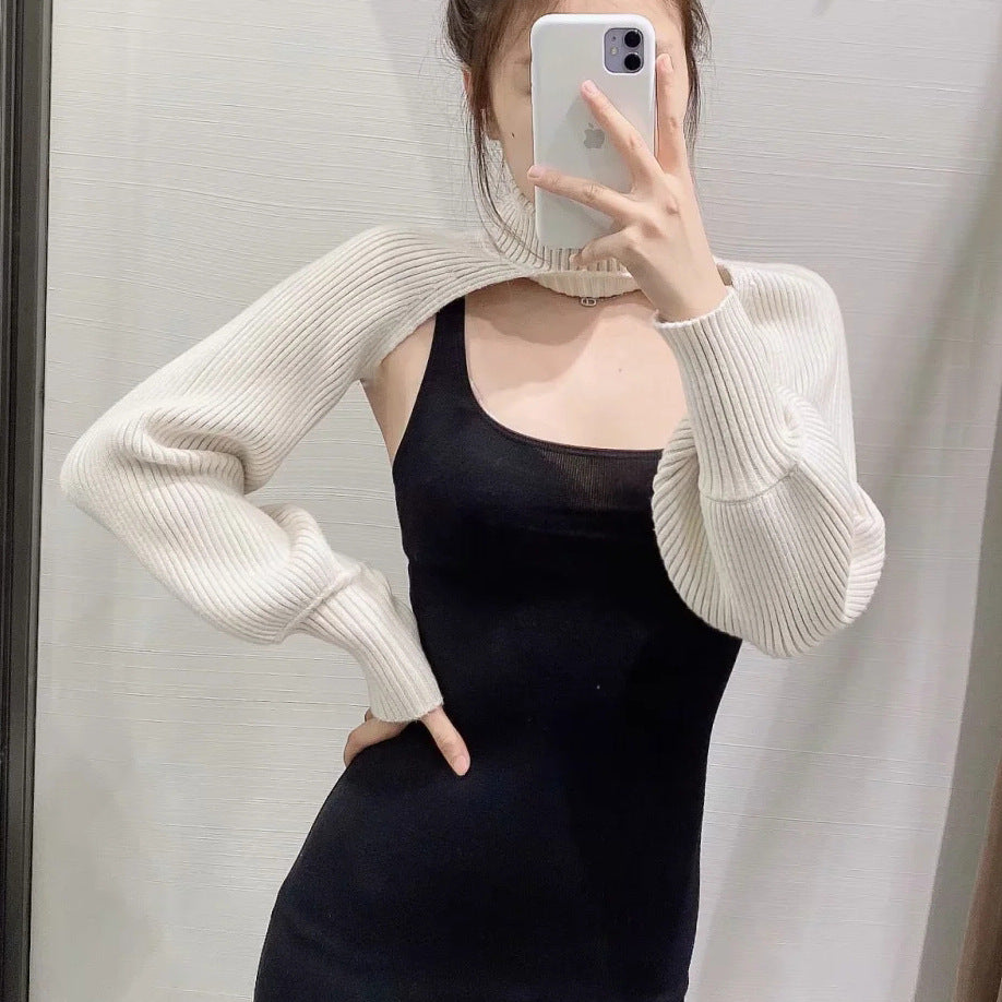 High Neck Crop Sweater