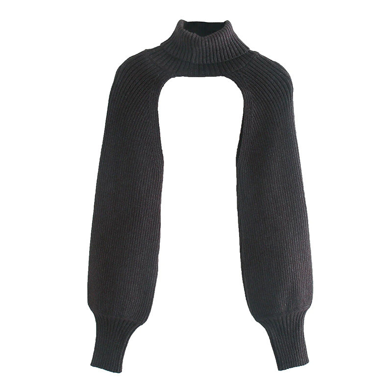 High Neck Crop Sweater