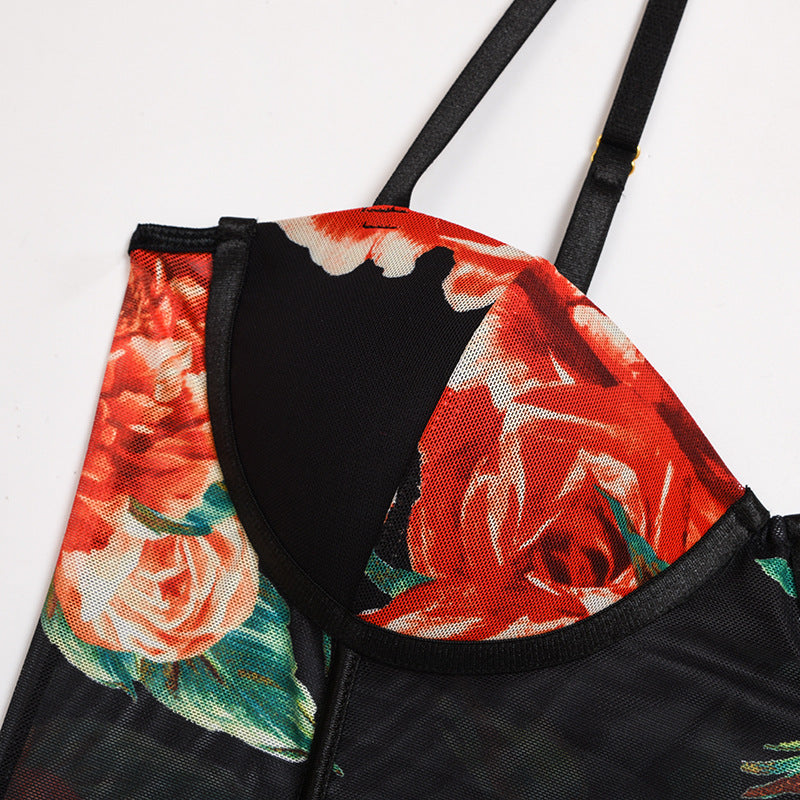Flower Print Bodysuit
