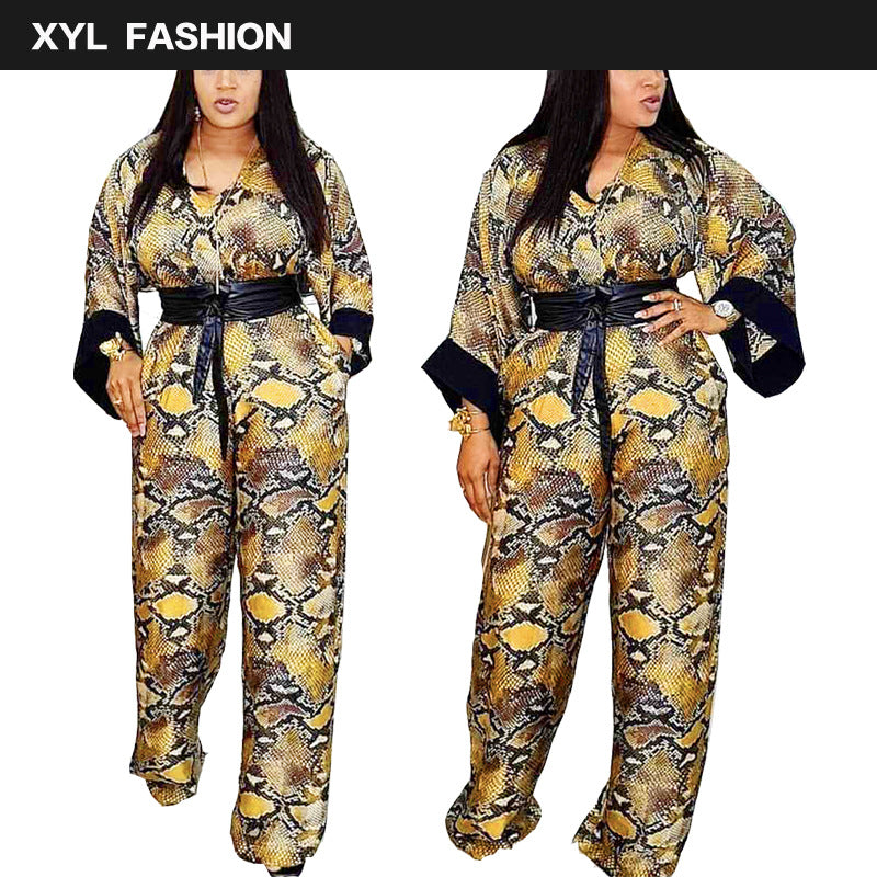 Snake Print Jumpsuit