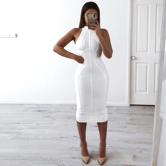 Halter Neck Bandage Dress