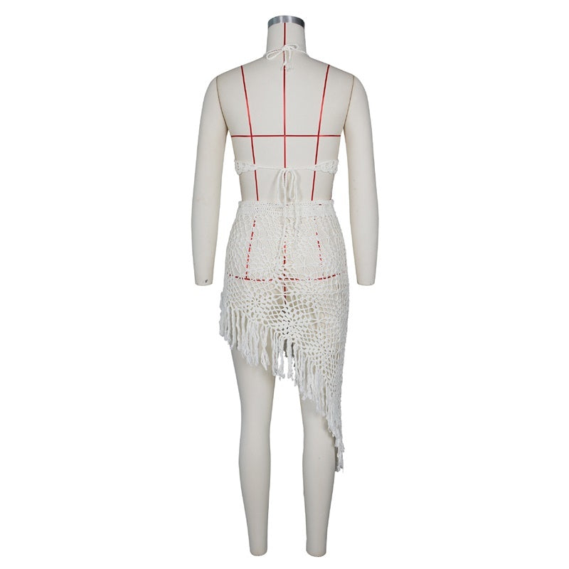 Crocheted Tassel Swimwear