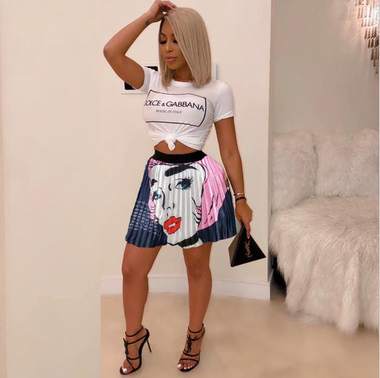 Hot Cartoon Popular Pleated Skirt