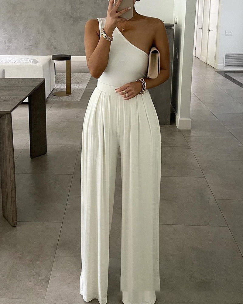 One Shoulder Jumpsuit