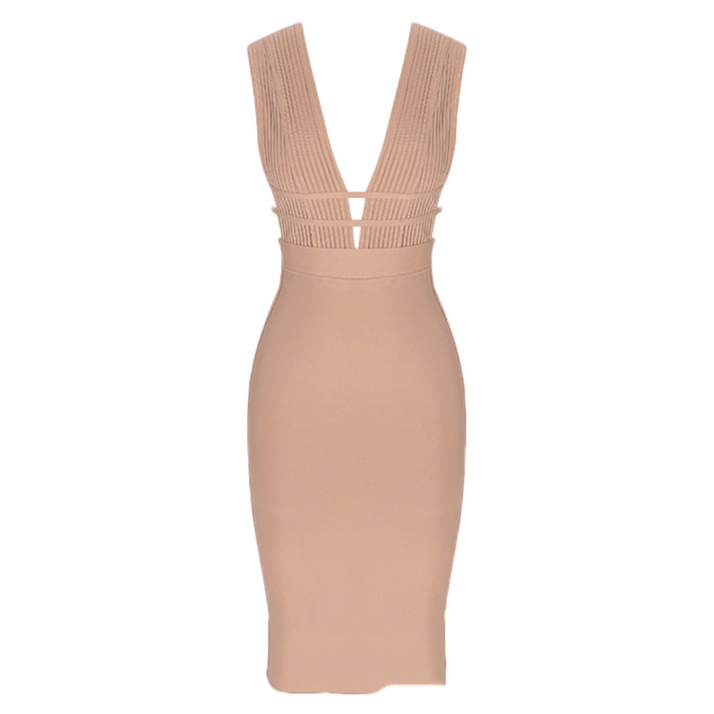 Deep Plunge Bandage Dress
