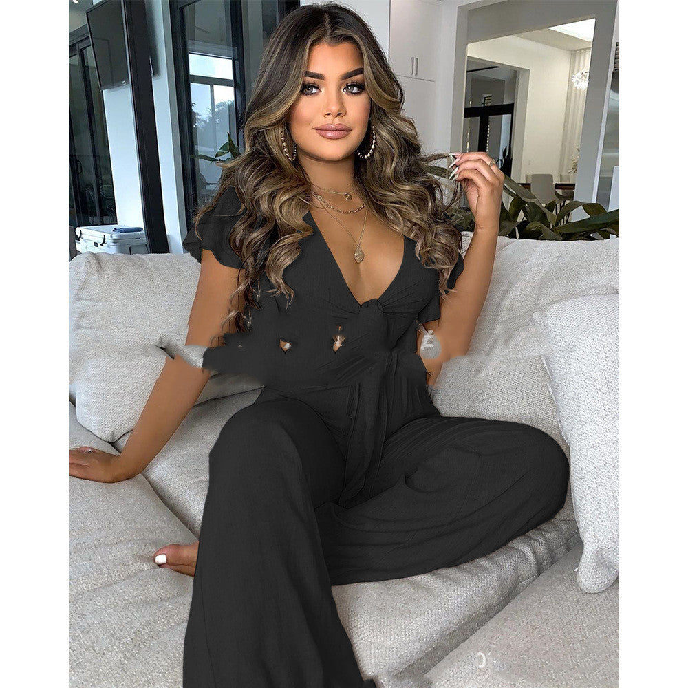Front Tie Pants Set