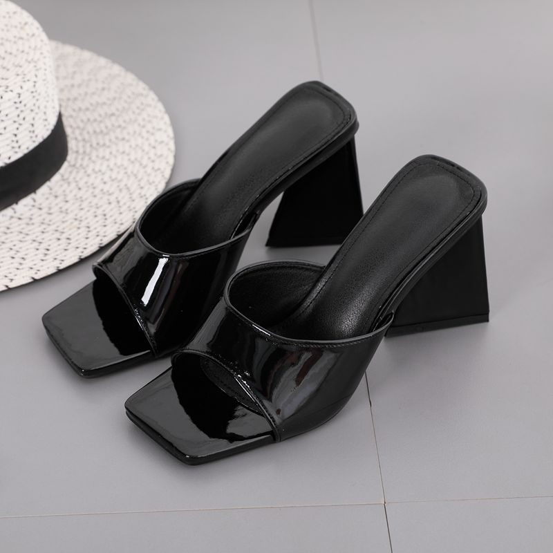 Block Heel Mule Sandals