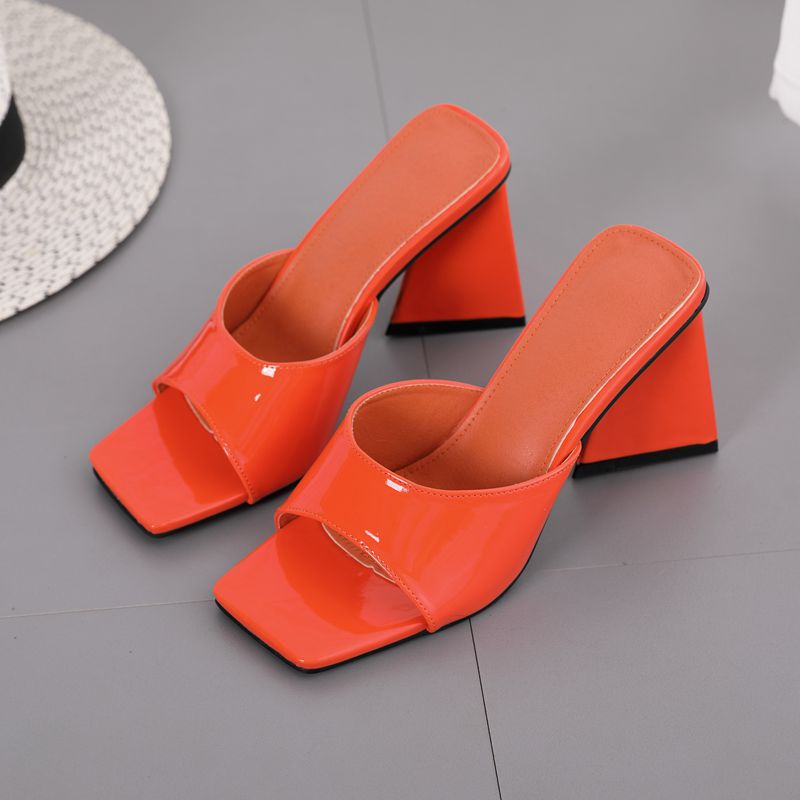 Block Heel Mule Sandals