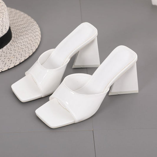 Block Heel Mule Sandals
