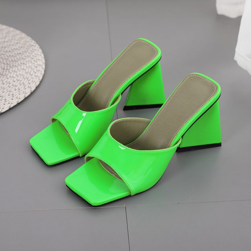 Block Heel Mule Sandals