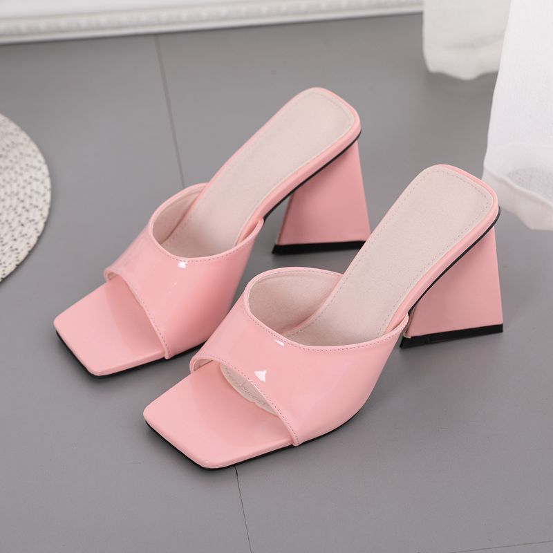 Block Heel Mule Sandals