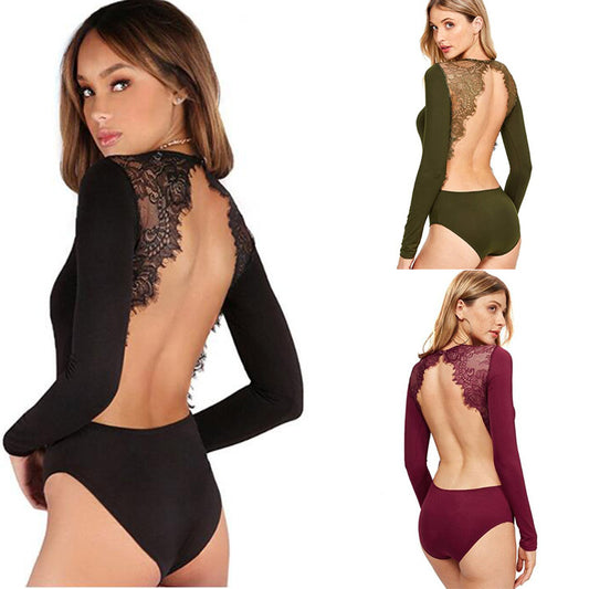 Backless Lace Bodysuit