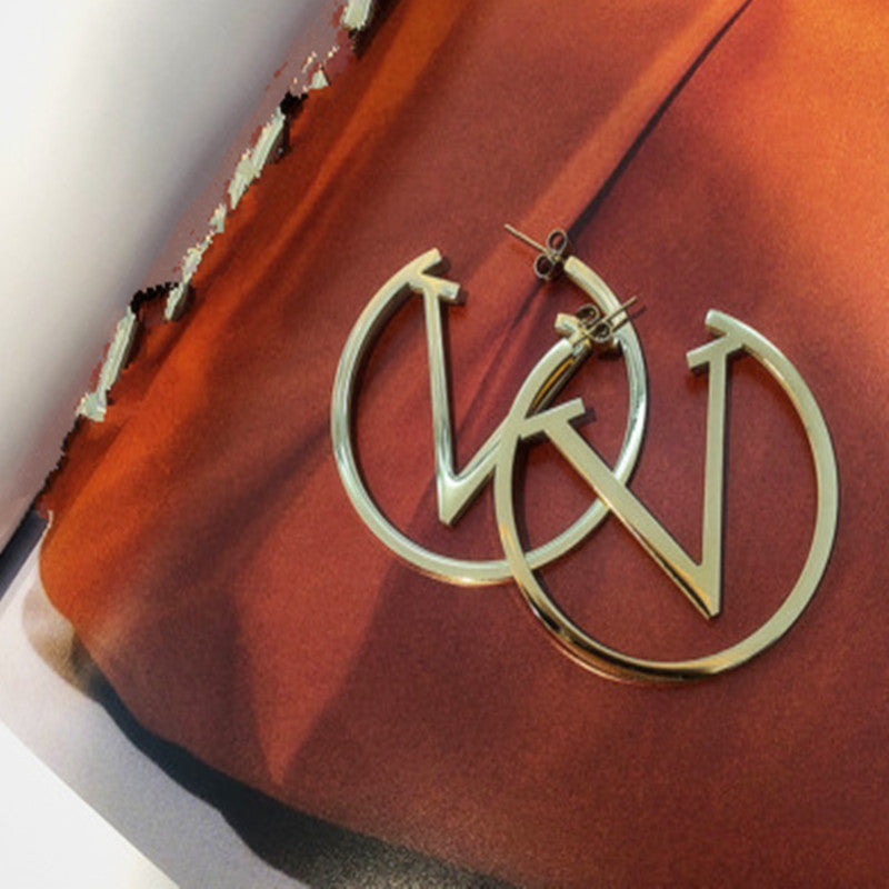 V Hoop Earrings