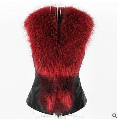 Faux Fur Collar Vest