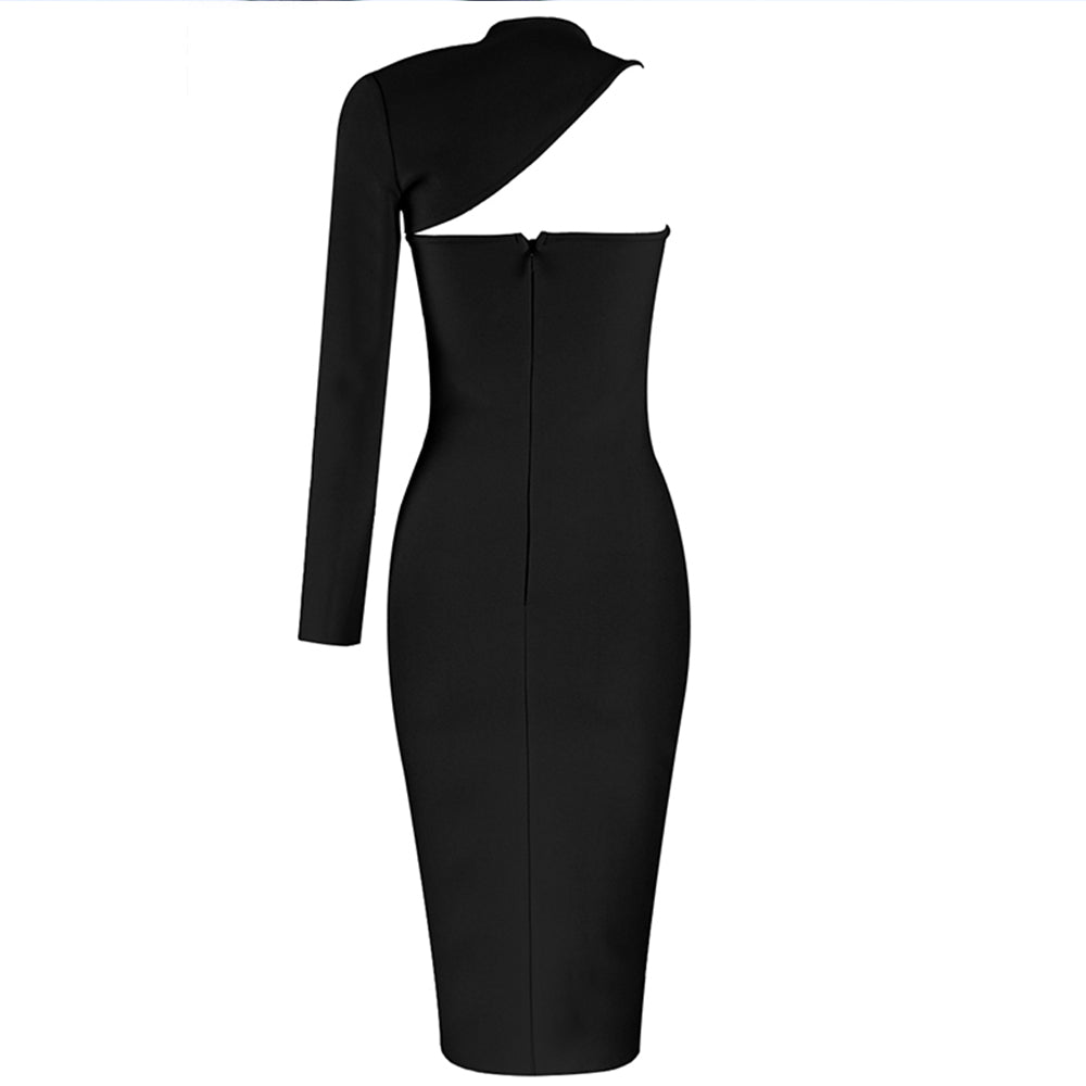One Sleeve Bandage Dress