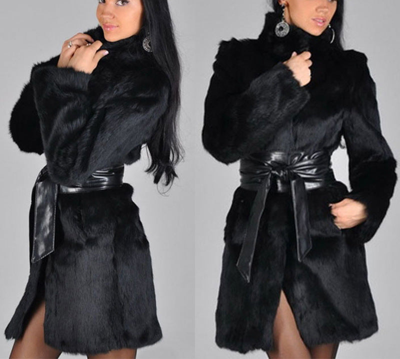 Faux Mink Fur Coat