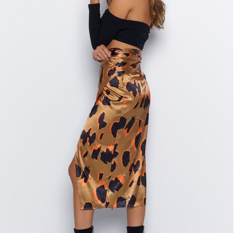 High Waist Slit Skirt