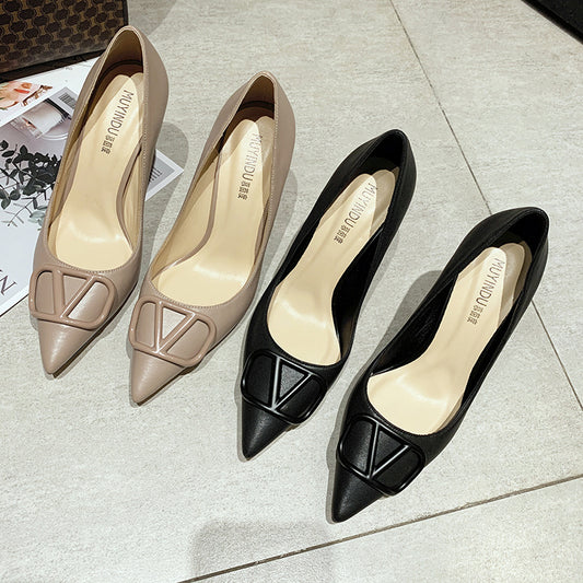 Pointed V Stiletto Heels