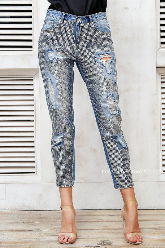 Sequined Jeans