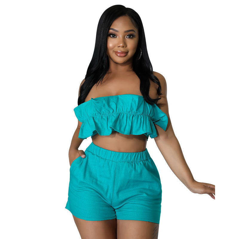 Tube Top Shorts Romper