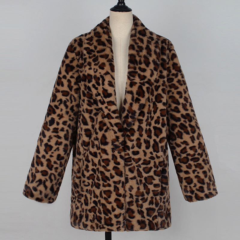 Leopard Faux Fur Jacket