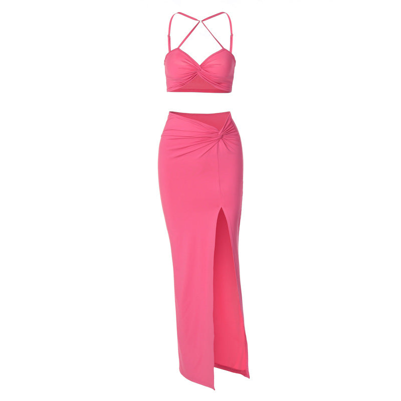 Bandeau Top Skirt Set