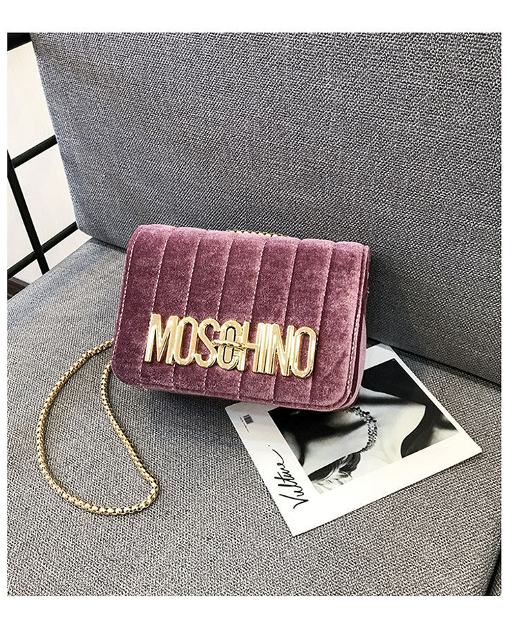 Velvet Letter Bag