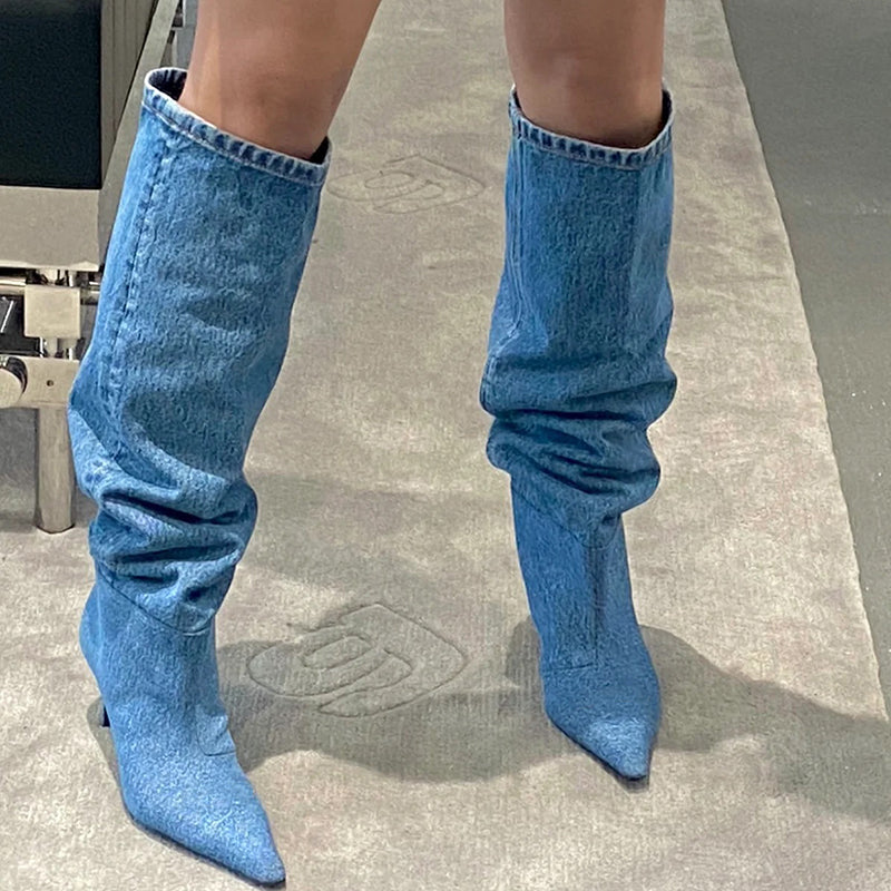 Denim Boots