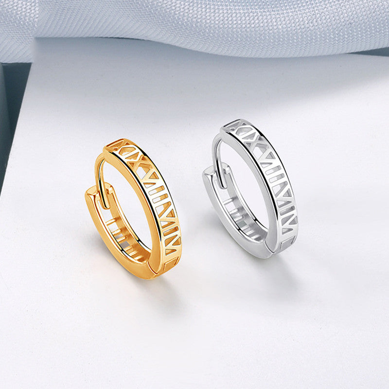 Sterling Silver Roman Earrings