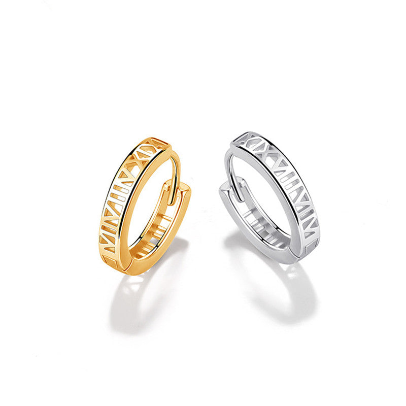 Sterling Silver Roman Earrings