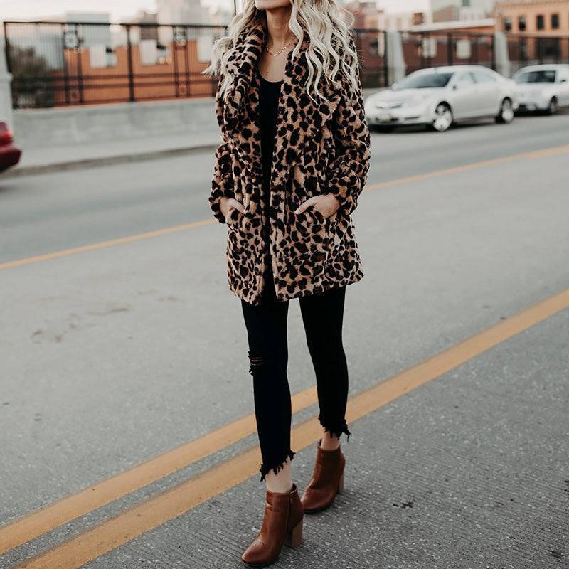 Leopard Faux Fur Jacket