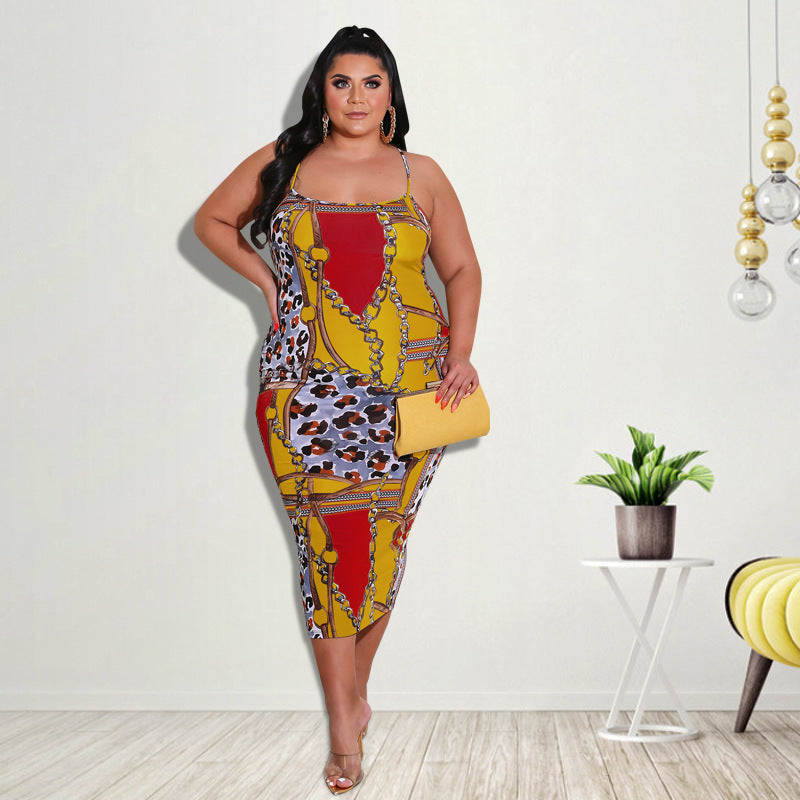 Printed Midi Dress