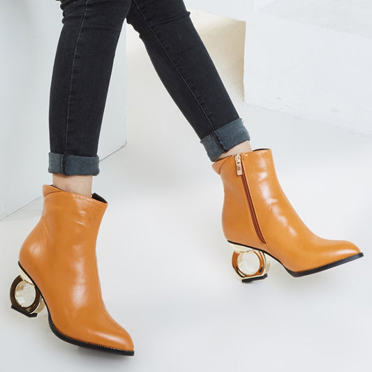 Ring Heel Ankle Boots